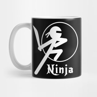 Stickman Ninja - White Mug